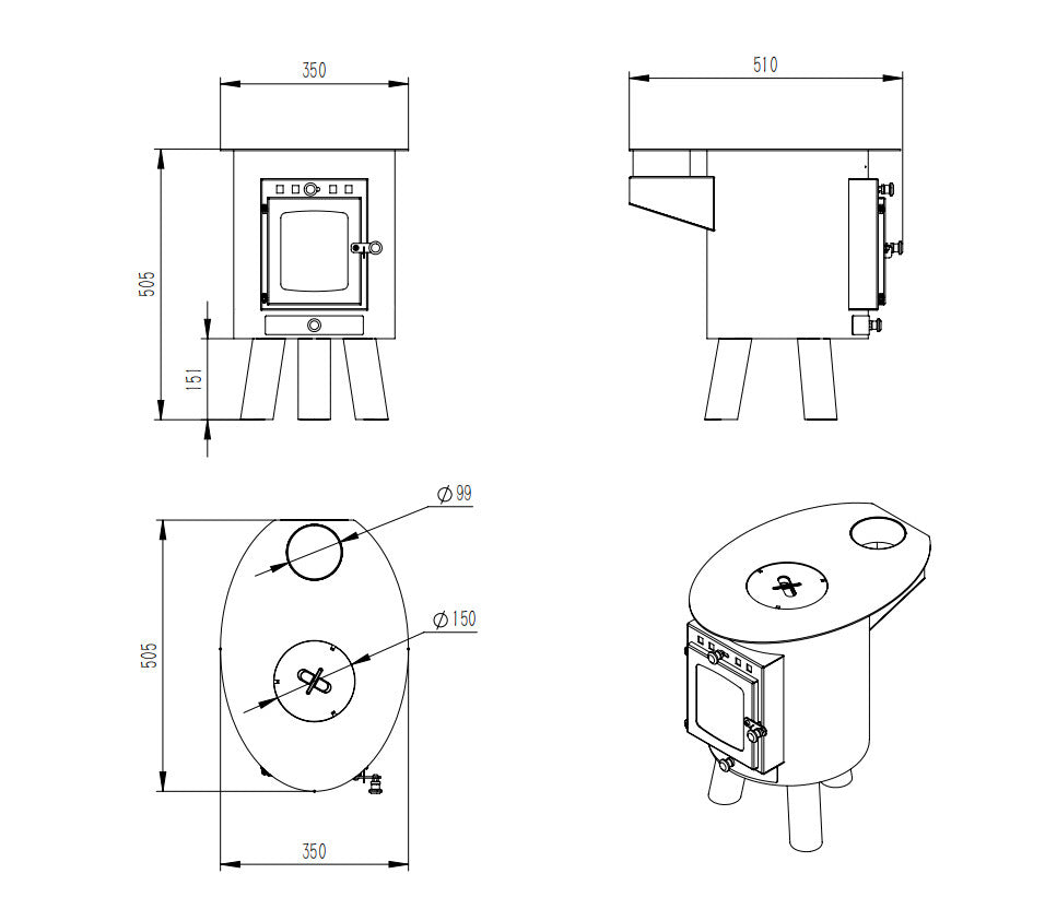 Bell Tent Wood Stove