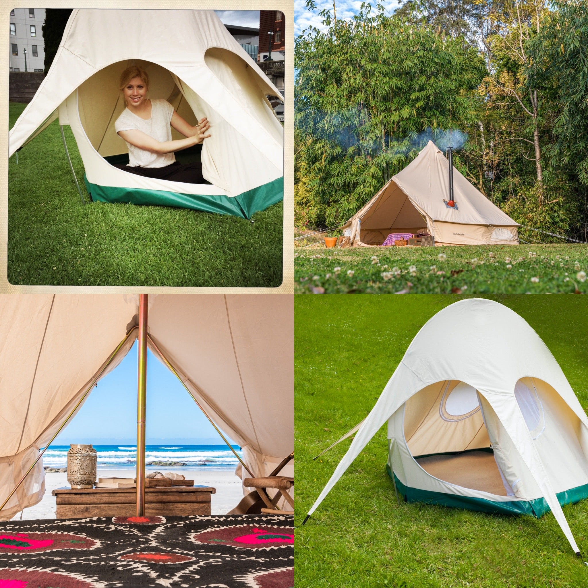 Blue Bohemian 5m Bell Tent and & Free Lotus Swag