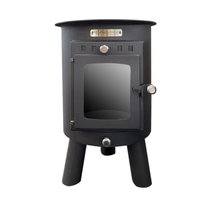 6m Blue Bohemian Better Bell & Free Wood Burning Stove